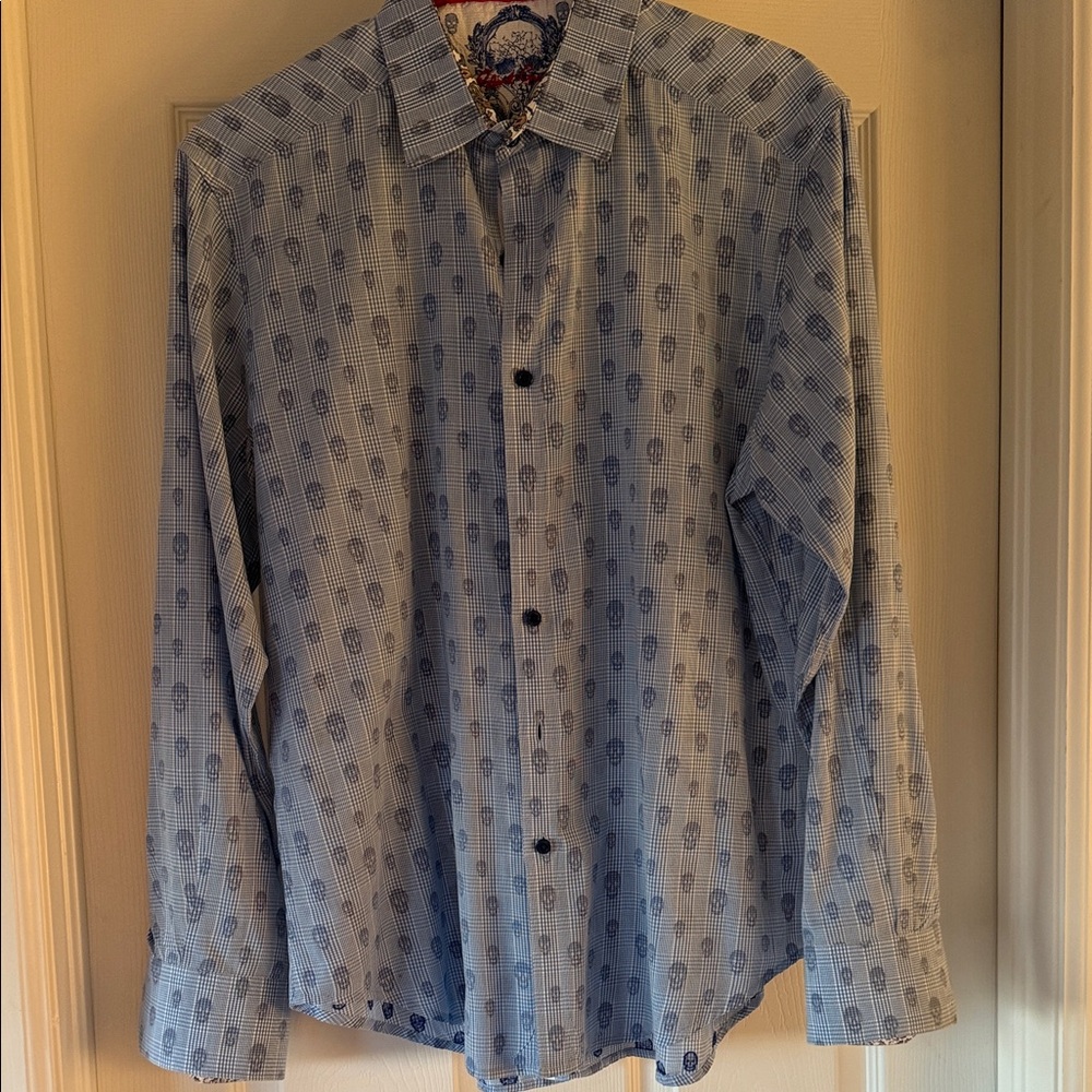 Robert Graham Blue and White Paisley Shirt